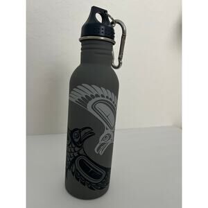 Raven by Native Preserve - Gray Stainless Steel Water Bottle  25 oz